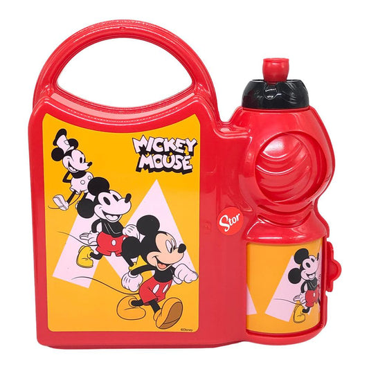 Lonchera Plástica Mickey Mouse Con Botella