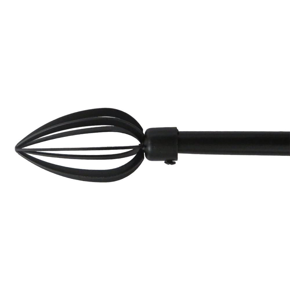 Cornisa Home Accents de Metal - Negro - 66" - 120"