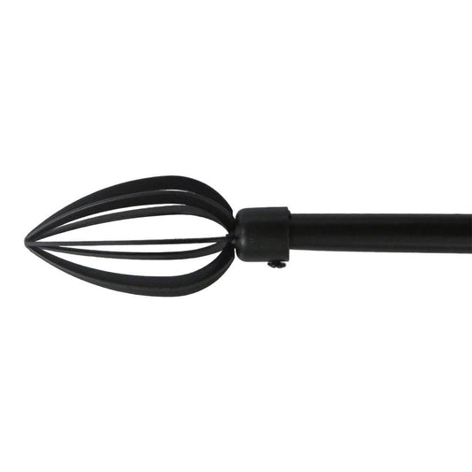 Cornisa Home Accents de Metal - Negro - 66" - 120"