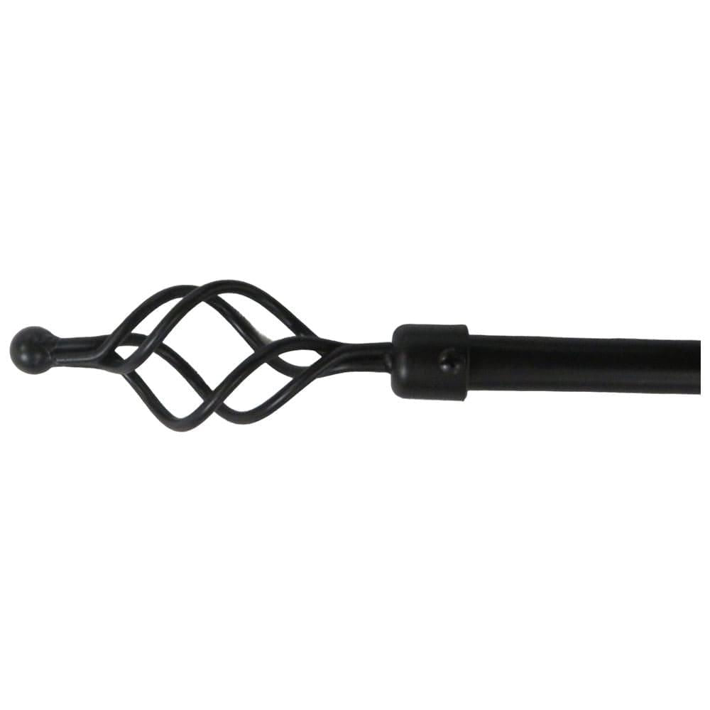 Cornisa Home Accents de Metal - Negro - 66" - 120"