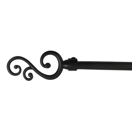 Cornisa Home Accents de Metal - Negro - 28" - 48"