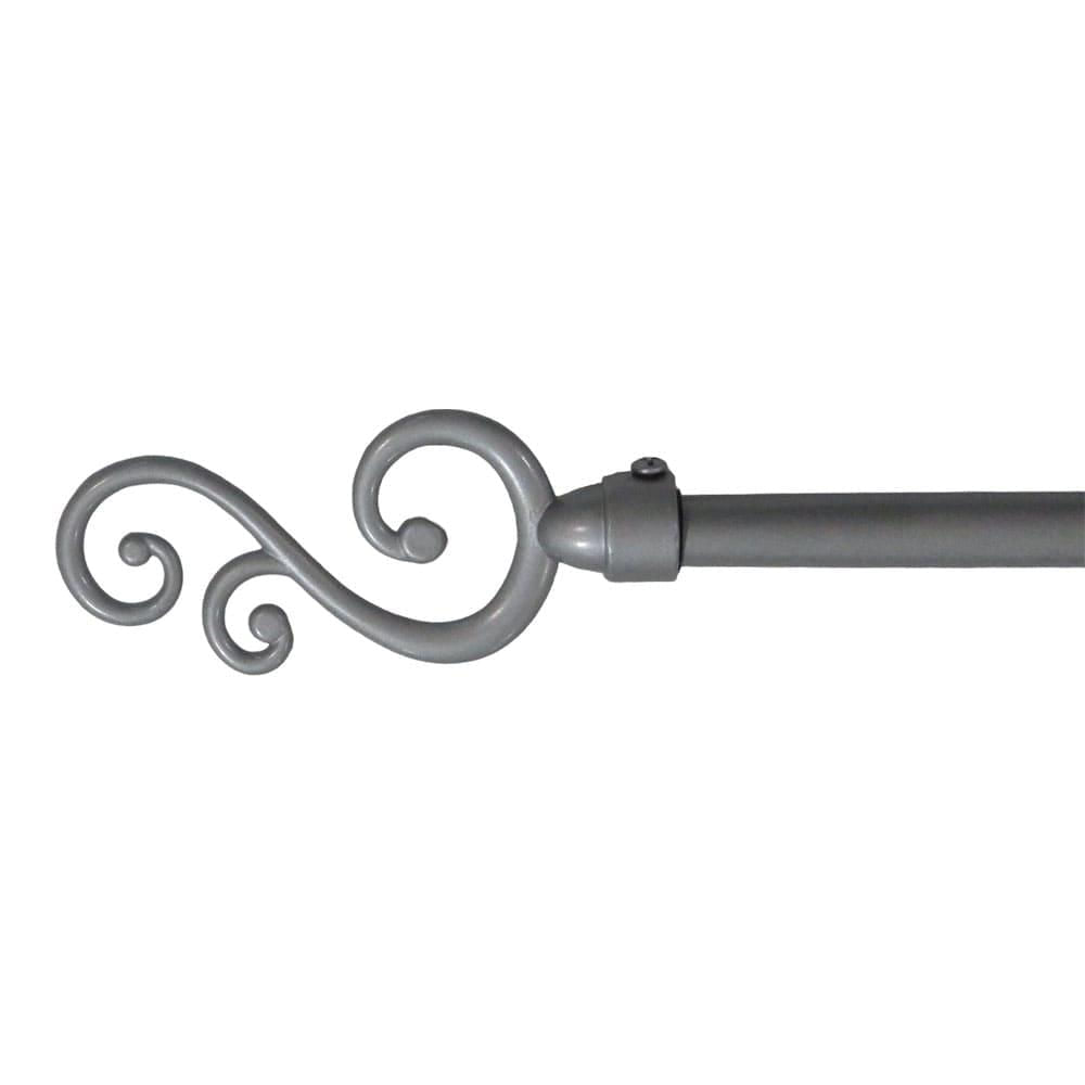 Cornisa Home Accents de Metal - Plateado - 66" - 120"