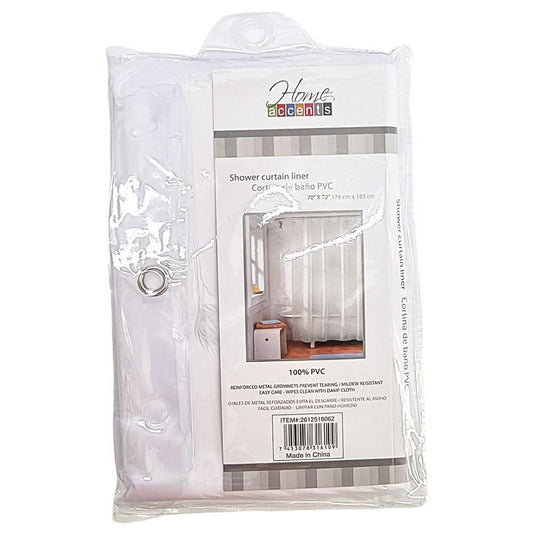 Cortina de Baño Home Accents de Plástico 70" x 72"