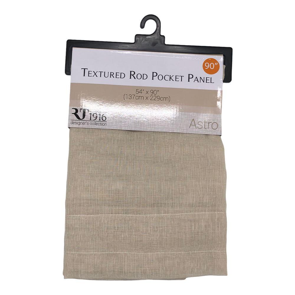 Cortina Rt Designer Astro Con Rod Pocket de 54" x 90" - Beige