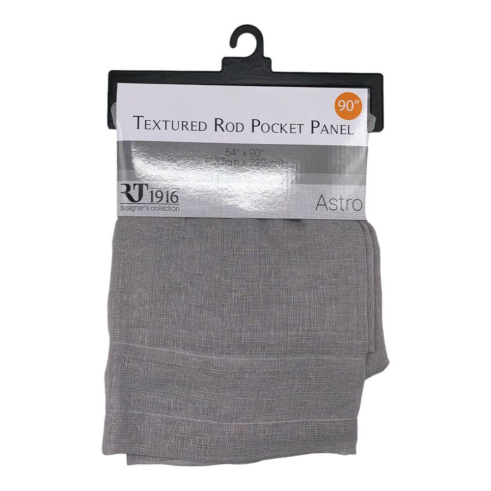 Cortina Rt Designer Astro Con Rod Pocket de 54" x 90" - Plateado