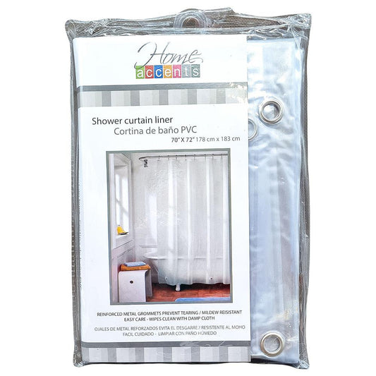 Cortina Para Baño Home Accents Transparente 70" x 72"