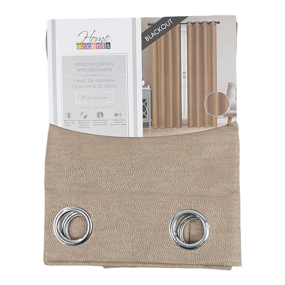 Cortina Home Accents Florence Blackout Con Aros 54" x 90" - Trigo