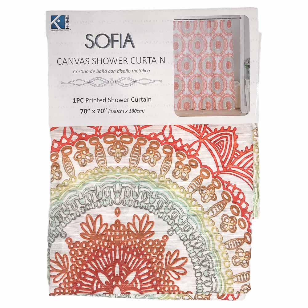 Cortina Kashi Home de Baño Sofia Estampado 70" x 70"
