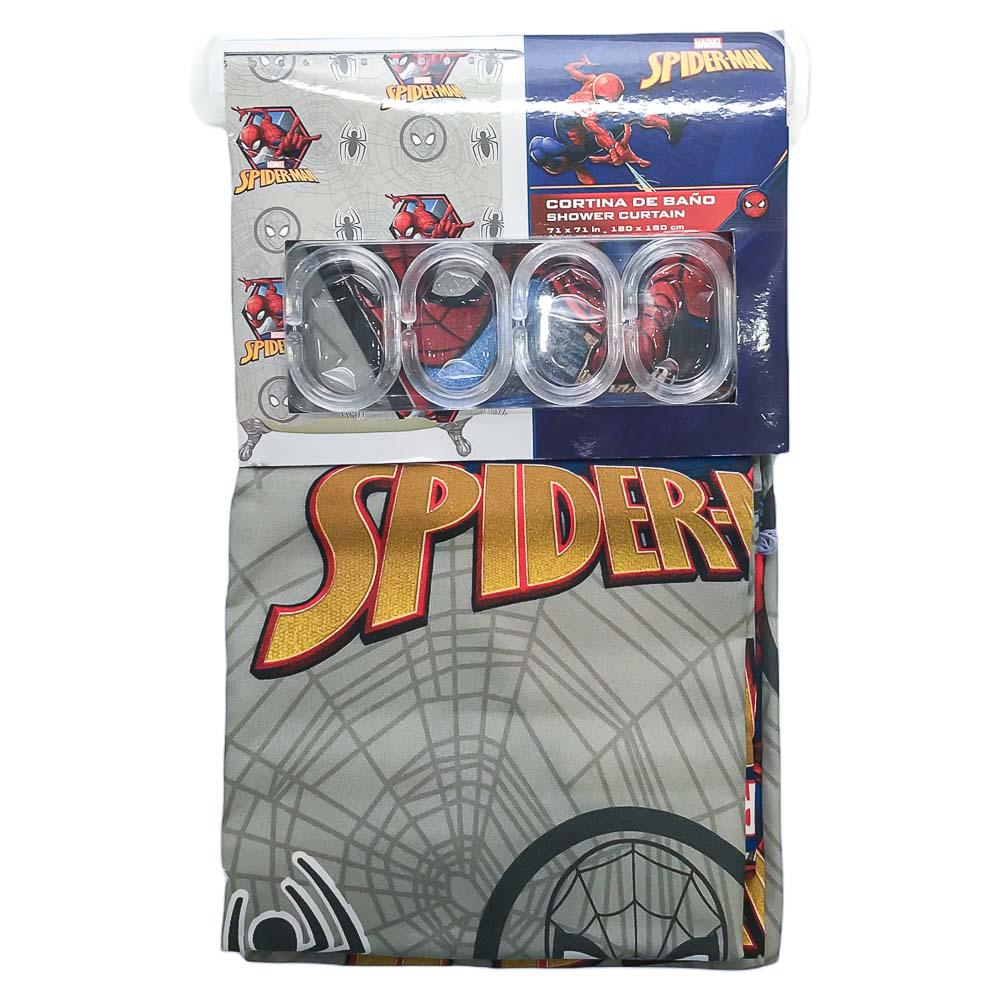 Cortina Para Baño Marvel de Spiderman Impermeable 71" x 71"