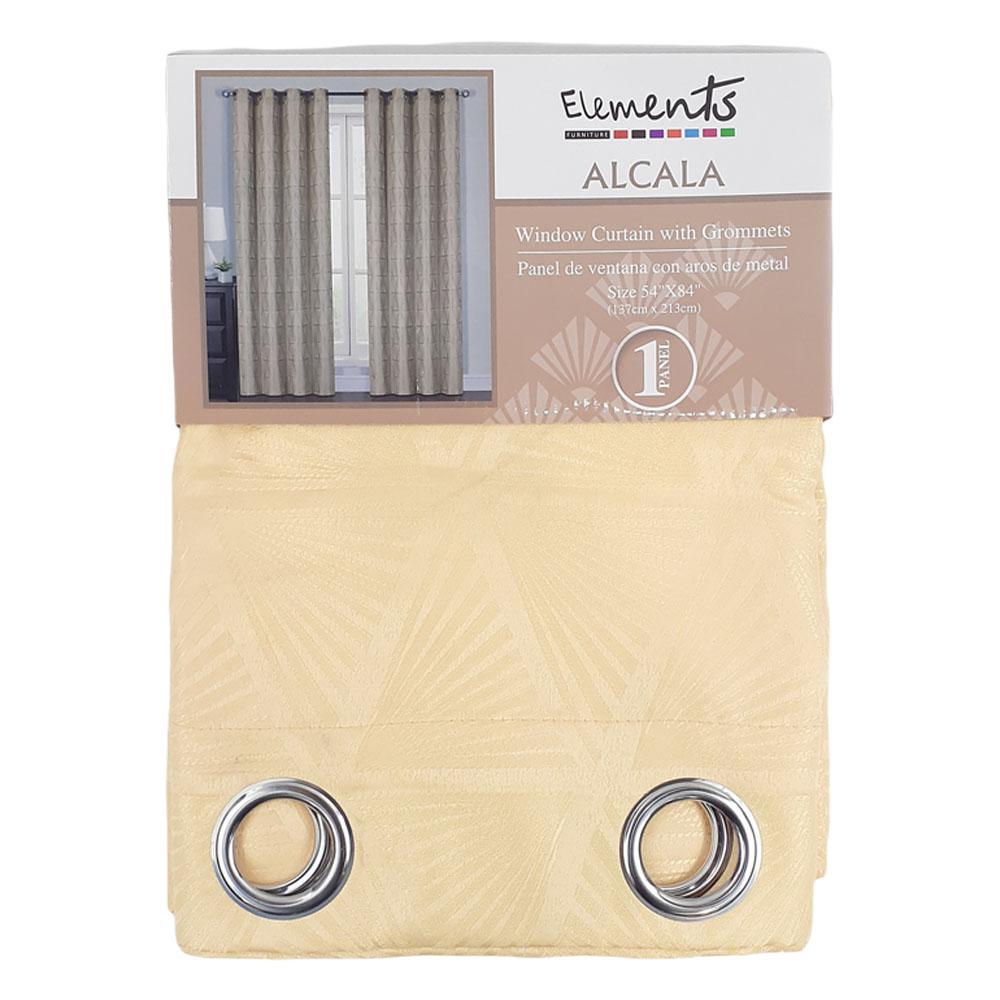 Cortina Elements Furniture Alcala Con Aros de Metal 54" x 84" - Dorado