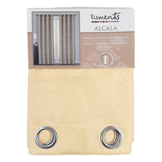 Cortina Elements Furniture Alcala Con Aros de Metal 54" x 84" - Dorado