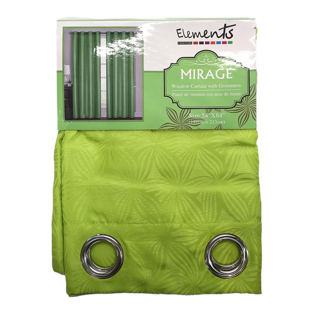 Cortina Elements Furniture Mirage Con Aros de Metal 54" x 84" - Lima Claro