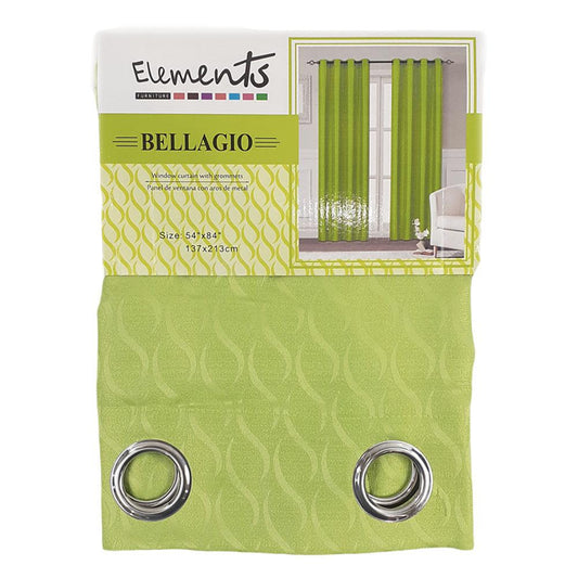 Cortina Elements Furniture Bellagio Con Aros de Metal 54" x 84" - Lima Claro