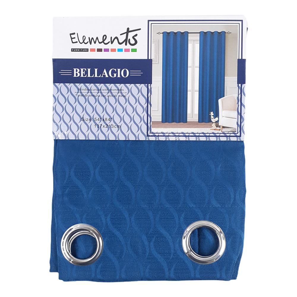 Cortina Elements Furniture Bellagio Con Aros de Metal 54" x 84" - Azul