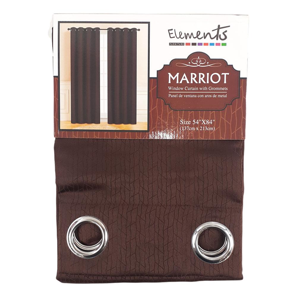 Cortina Elements Furniture Marriot con Aros 54" 84" - Chocolate