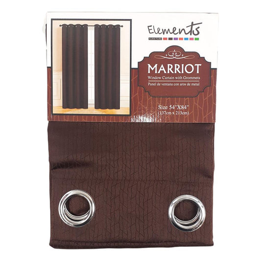 Cortina Elements Furniture Marriot con Aros 54" 84" - Chocolate