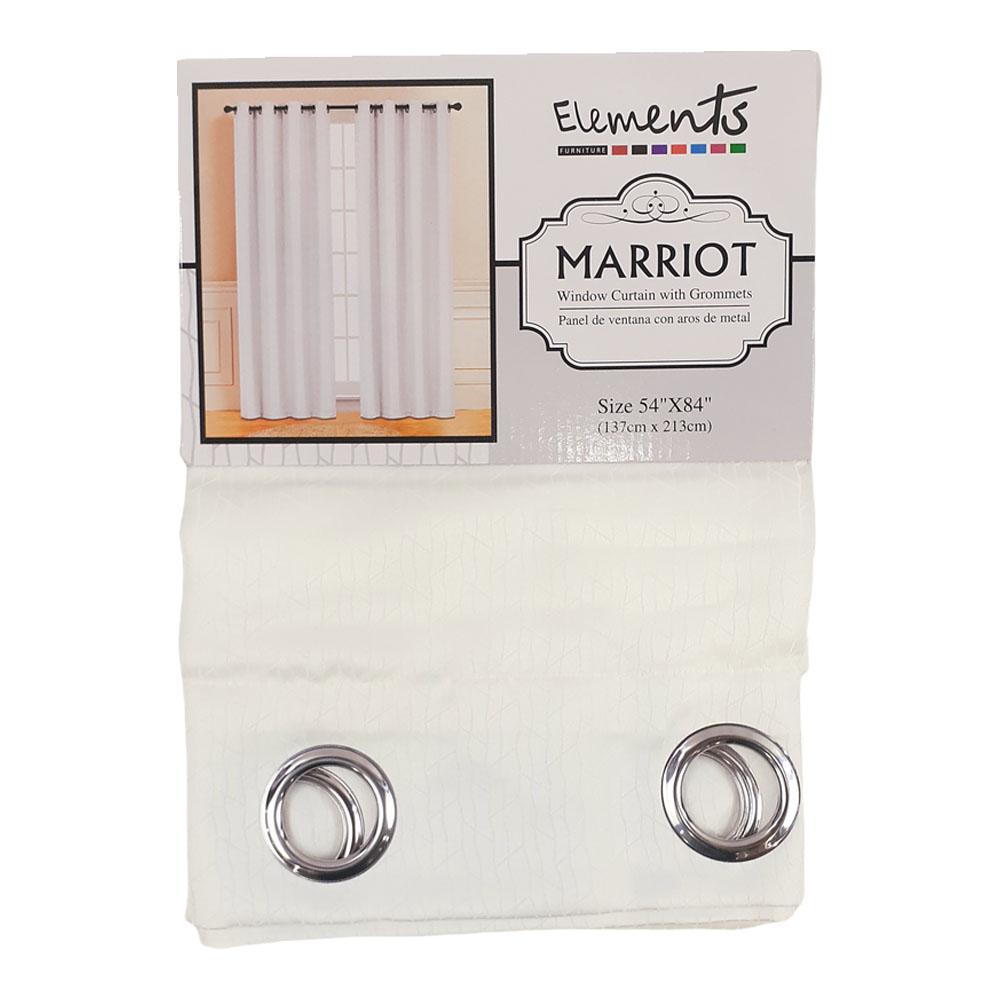 Cortina Elements Furniture Marriot con Aros 54" 84" - Blanco