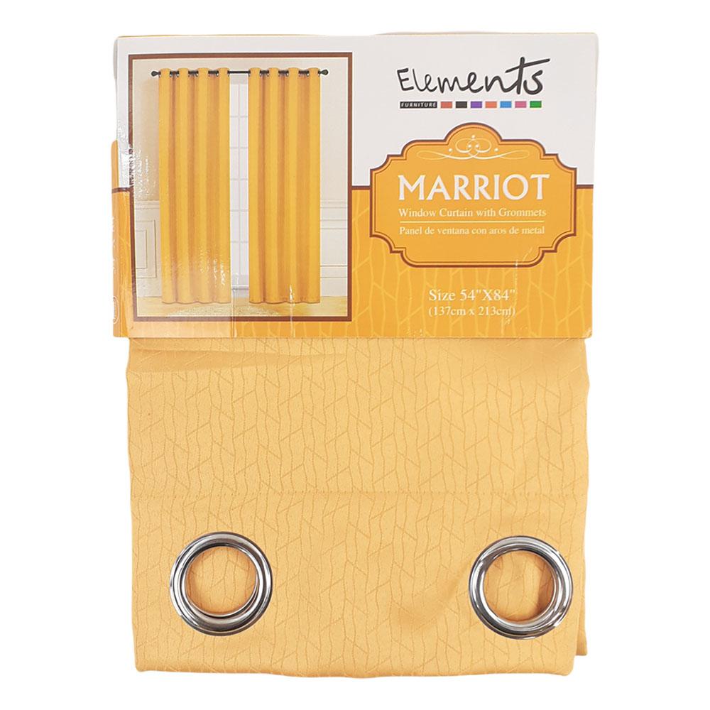 Cortina Elements Furniture Marriot con Aros 54" 84" - Dorado