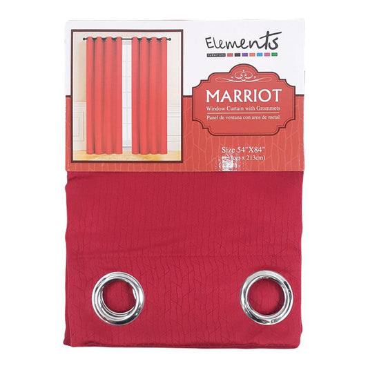 Cortina Elements Furniture Marriot con Aros 54" 84" - Naranja