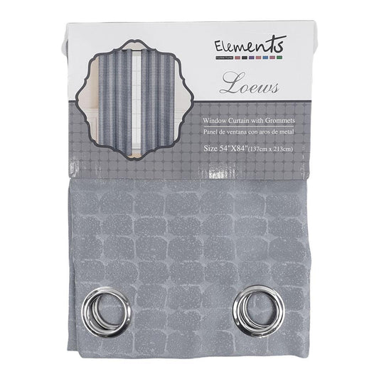 Cortina Elements Forniture Loews con Aros 54" x 84" - Plateado