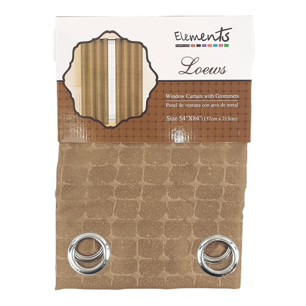 Cortina Elements Forniture Loews con Aros 54" x 84" - Chocolate