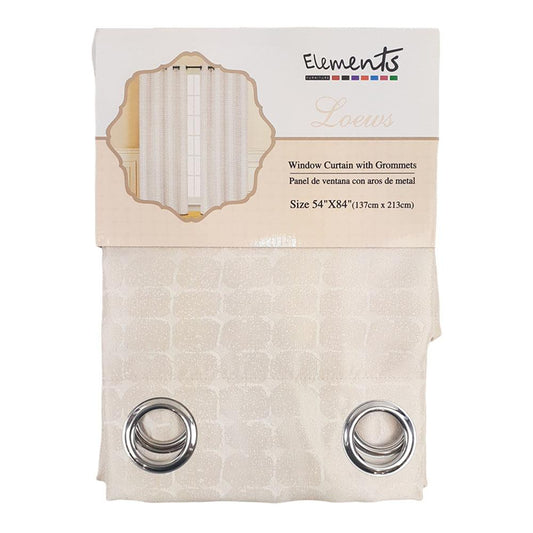 Cortina Elements Forniture Loews con Aros 54" x 84" - Beige