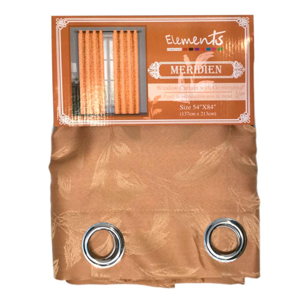 Cortina Elements Furniture Meridien Con Aros 54" x 84" - Dorado Oscuro