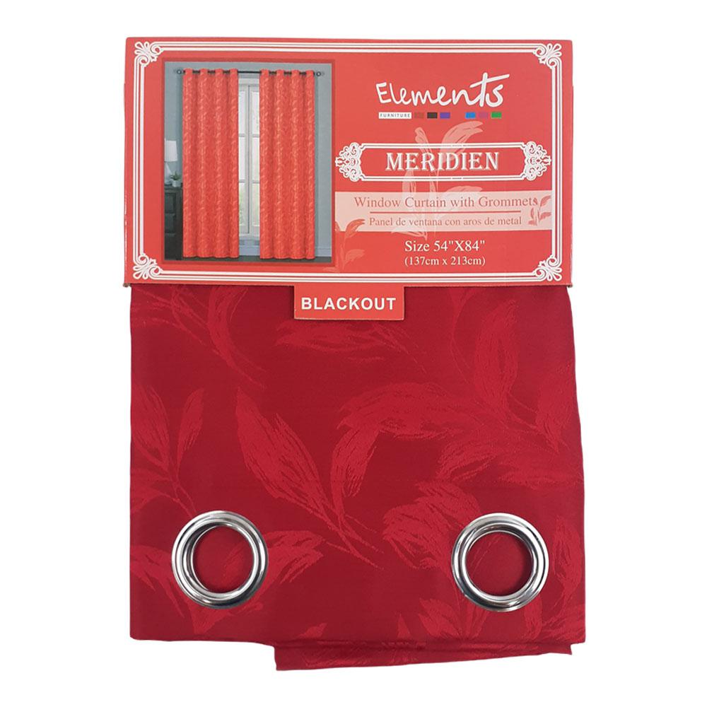 Cortina Elements Forniture Meridien Teal Blackout con Aros 54" x 84" - Rojo