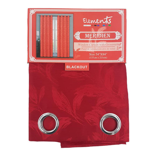 Cortina Elements Forniture Meridien Teal Blackout con Aros 54" x 84" - Rojo