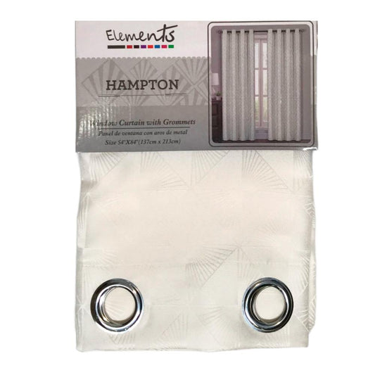 Cortina Elements Furniture Hampton Con Aros de 54" x 84" - Blanco