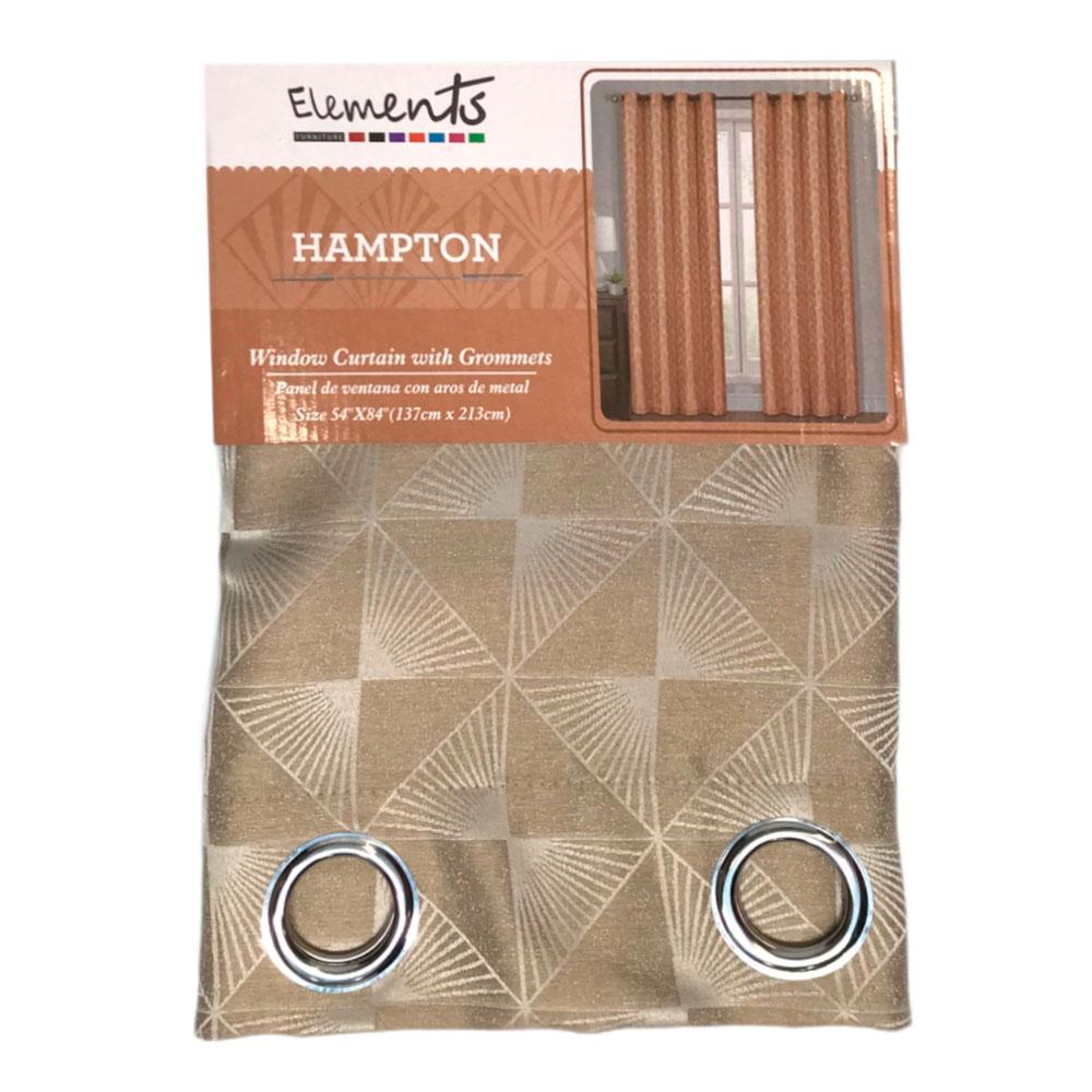 Cortina Elements Furniture Hampton Con Aros de 54" x 84" - Beige Oscuro