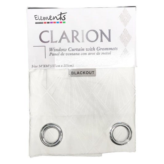 Cortina Elements Furniture Clarion Blackout Con Aros 54" x 84" - Amarillo Claro