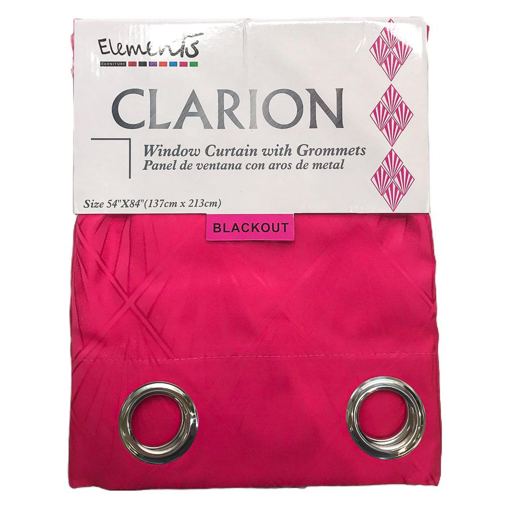 Cortina Elements Furniture Clarion Blackout Con Aros 54" x 84" - Fucsia