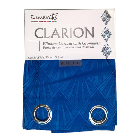 Cortina Elements Furniture Clarion Blackout Con Aros 54" x 84" - Azul