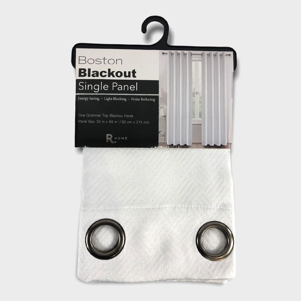 Cortina Regal Home Boston Blackout de 54" x 84" - Blanco