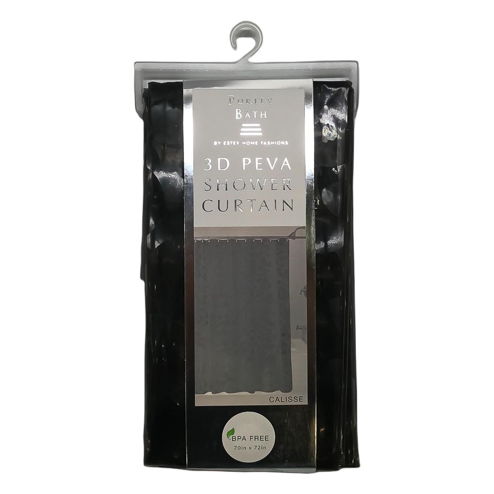 Cortina Para Baño 3D Estex Purity Bath Peva de 70" x 72" - Gris