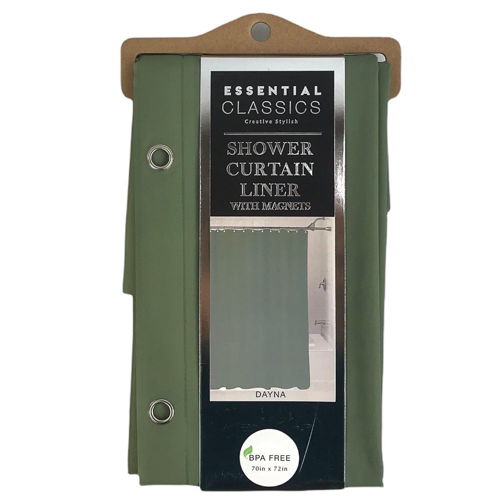 Cortina Para Baño 3D Estex Essential Classic Peva de 70" x 72" - Verde Oliva
