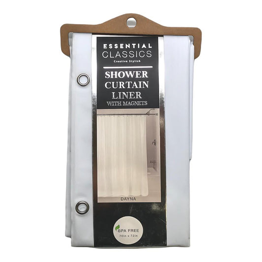 Cortina Para Baño 3D Estex Essential Classic Peva de 70" x 72" - Blanco