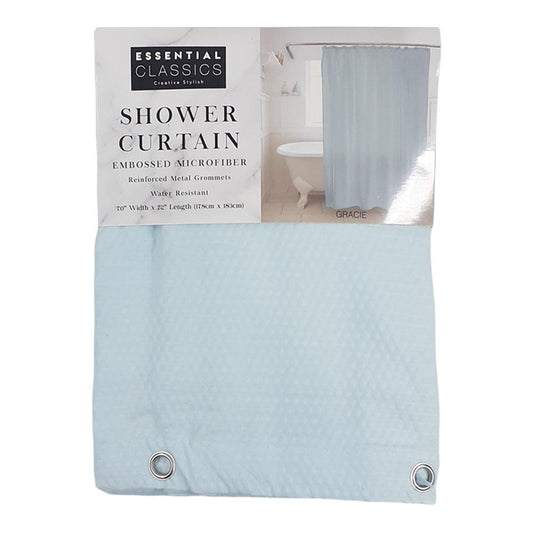 Cortina de Baño Estex Gracie 70" x 72" - Aguamarina Claro