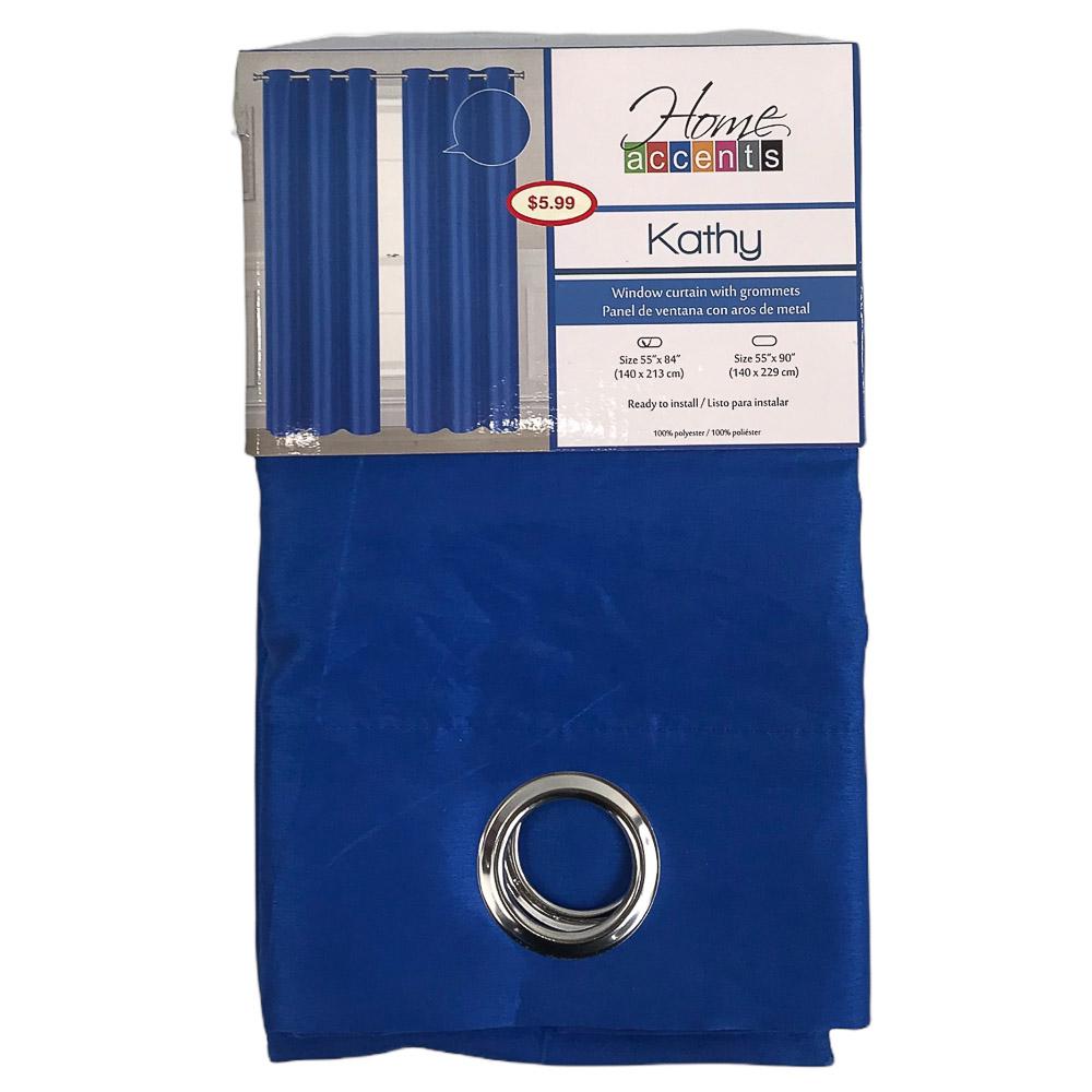 Cortina Home Accents Kathy Con Aros 55" x 84" - Azul