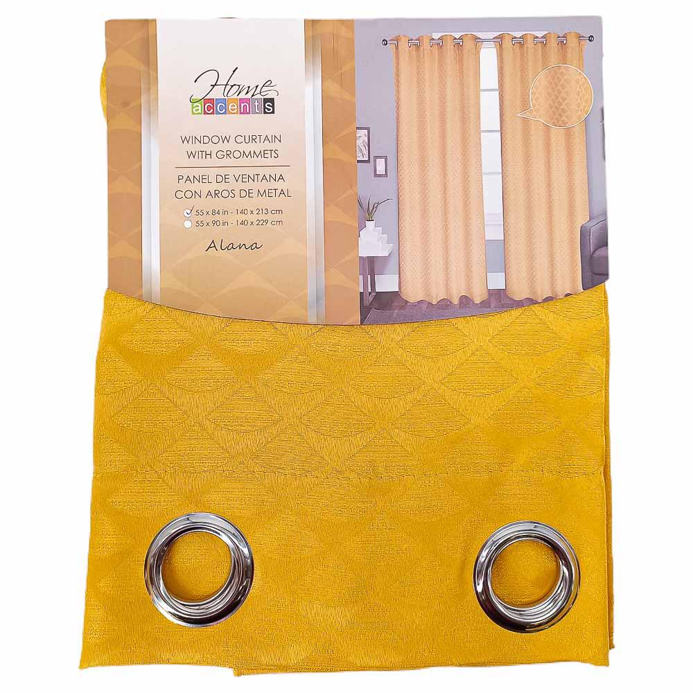 Cortina Alana Home Accents Con Aros de 55" x 84" - Dorado
