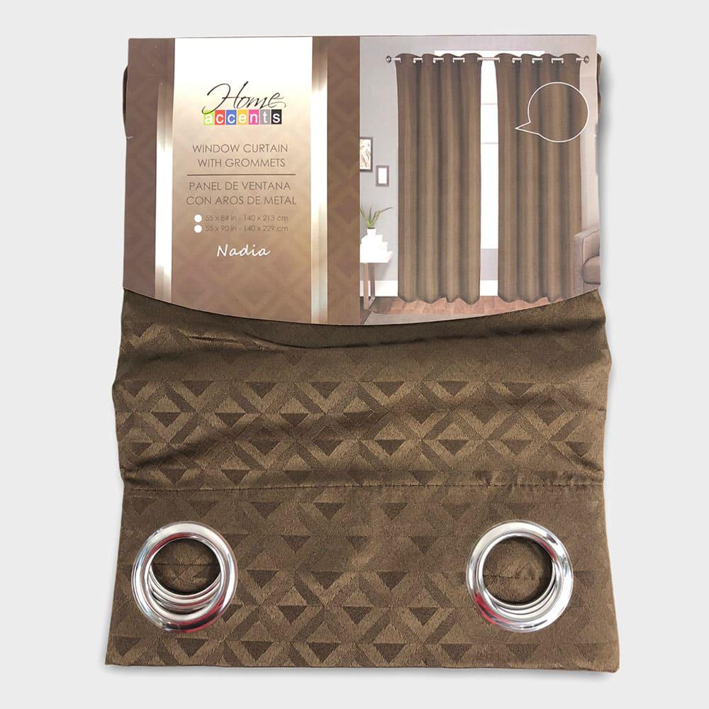 Cortina Home Accents Nadia Con Aros de 54" x 84'' - Chocolate