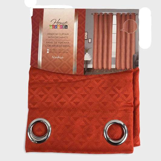 Cortina Home Accents Nadia Con Aros de 54" x 84'' - Naranja