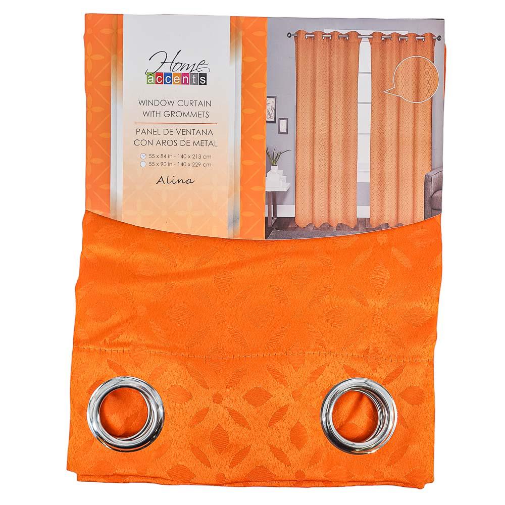 Cortina Home Accents Alina Con Aros 55" x 84" - Naranja