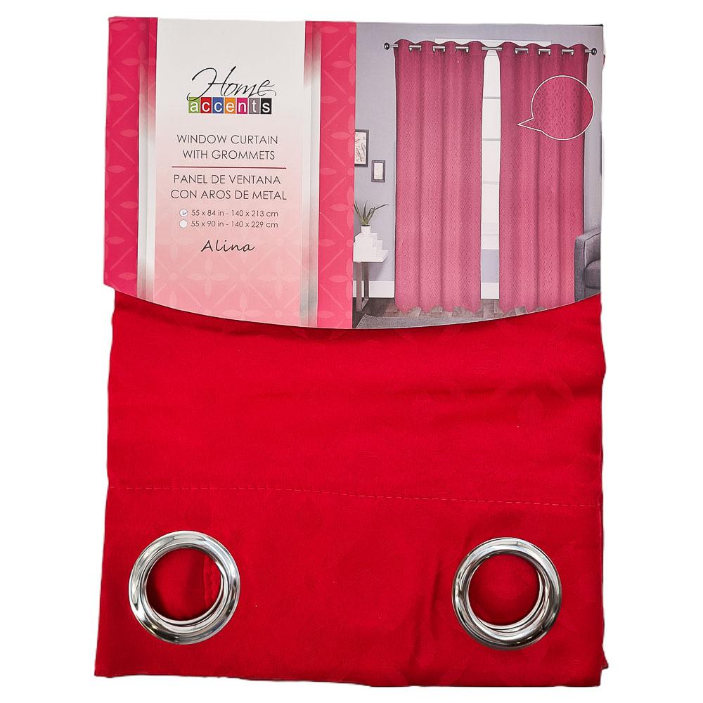 Cortina Home Accents Alina Con Aros 55" x 84" - Fucsia