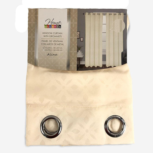 Cortina Alina Home Accents Con Aros de 54" x 84" - Beige