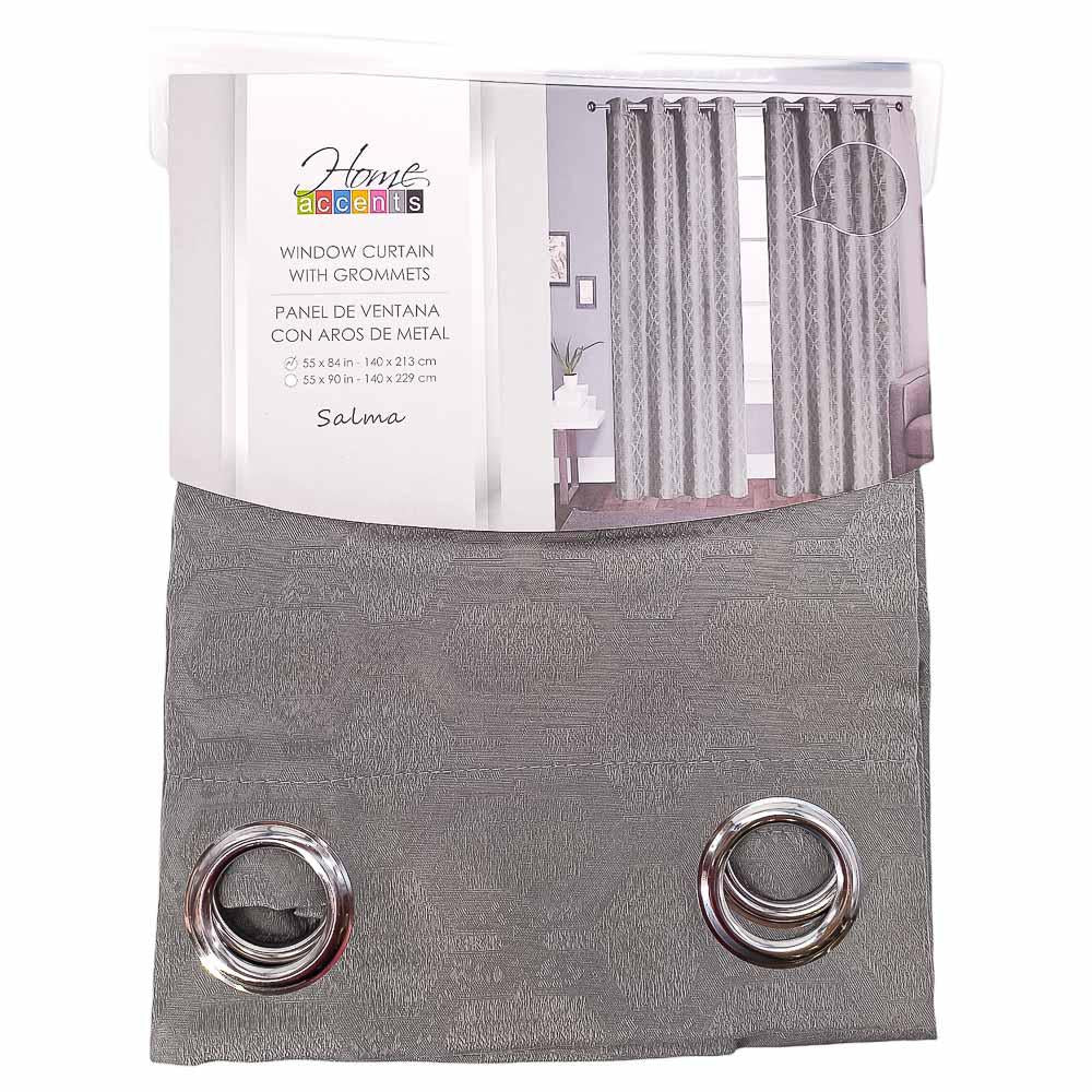 Cortina Home Accents Salma Con Aros 54'' x 84'' - Gris Oscuro