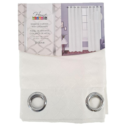 Cortina Home Accents Diane Con Aros de 55" x 84" - Blanco