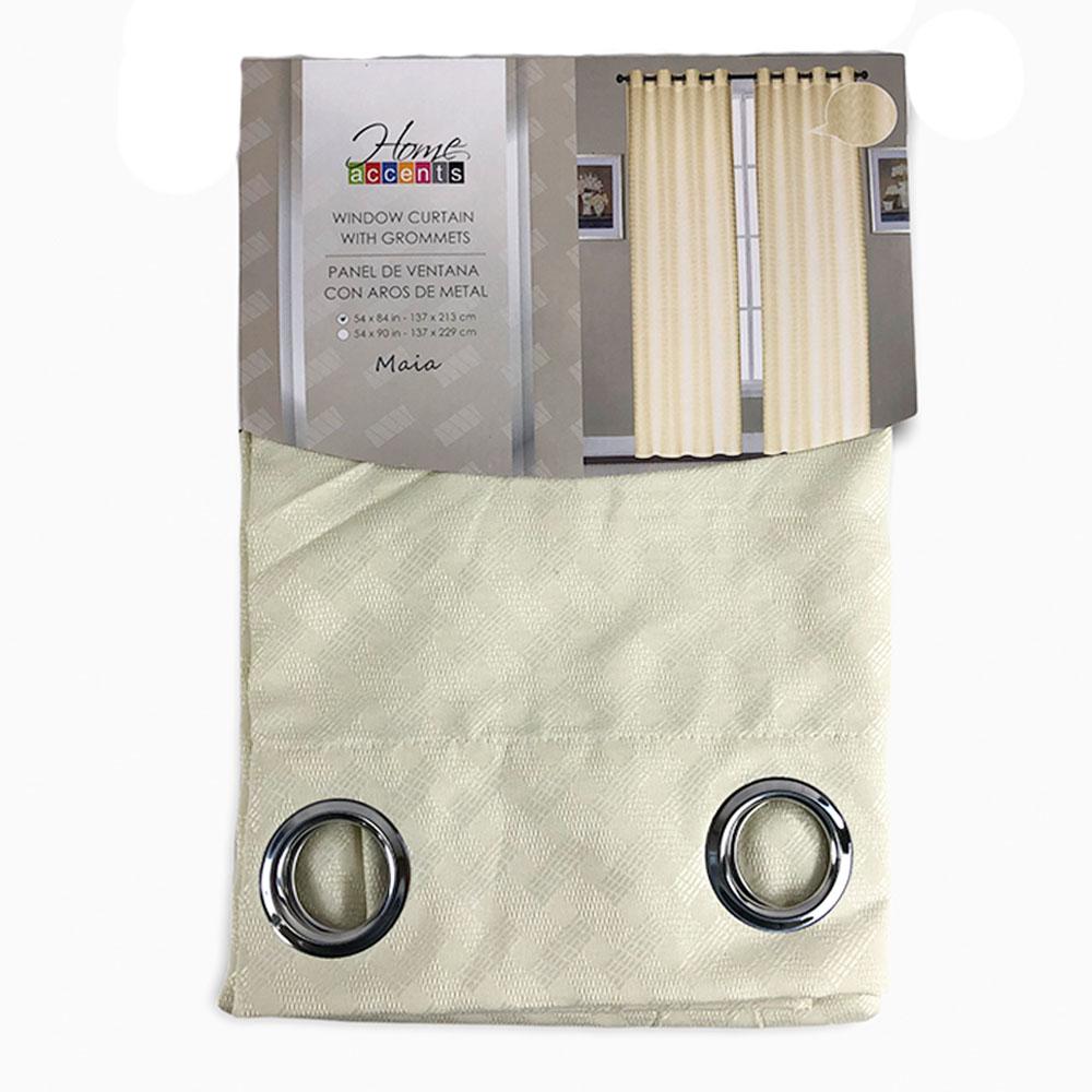Cortina Maia Home Accents Con Aros de 54" x 84" - Beige