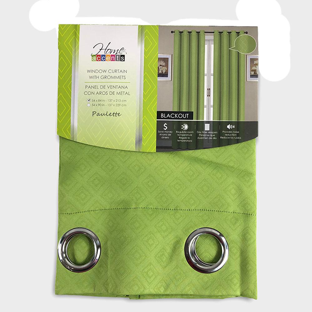 Cortina Home Accents Paulette Con Aros de 54" x 84" - Verde Oliva